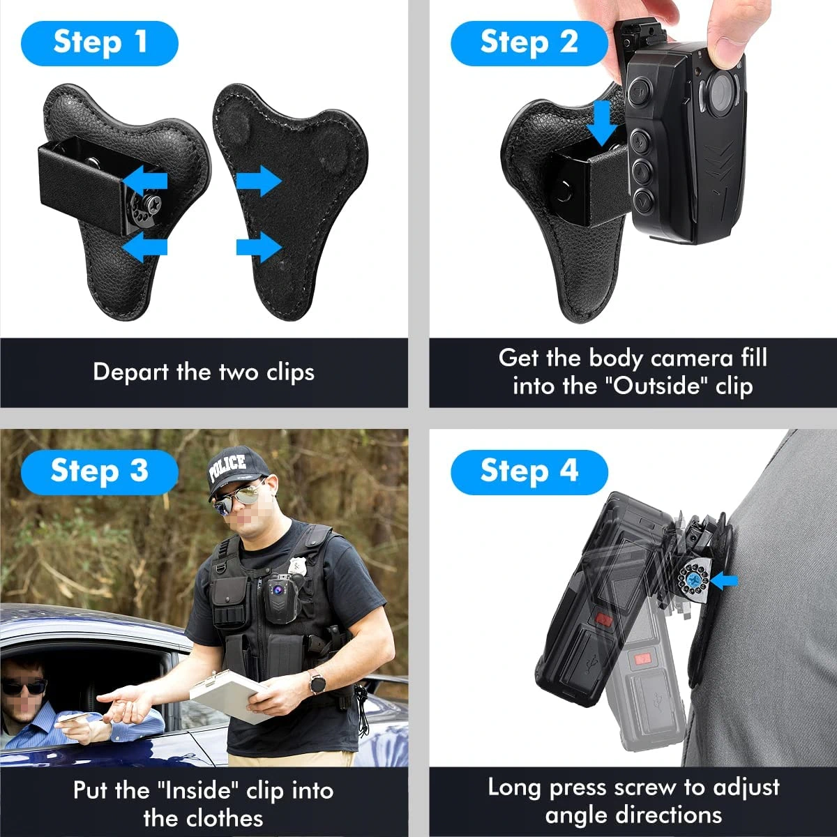 Body Cam Accessories-Magnetic clip holder